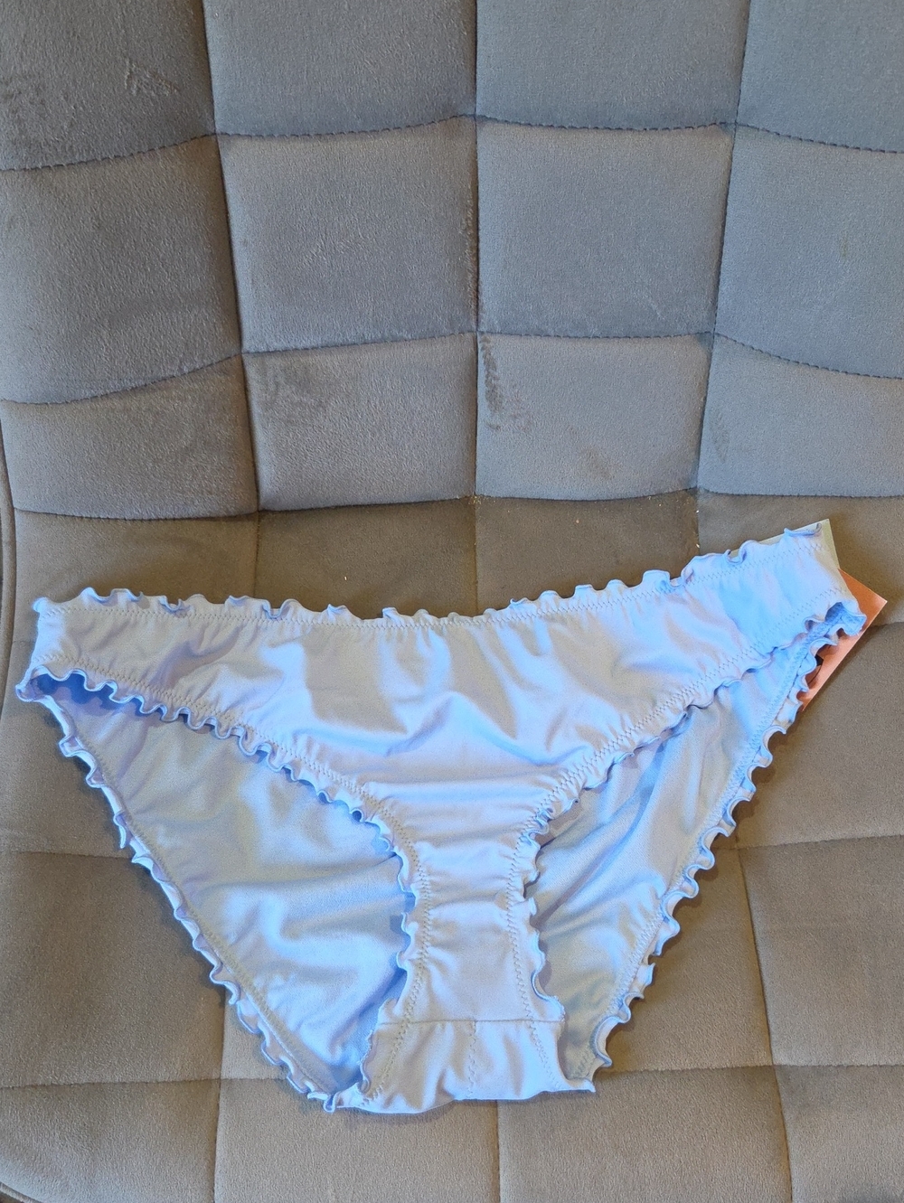 Women's Light Blue Ruffle Bikini Bottoms